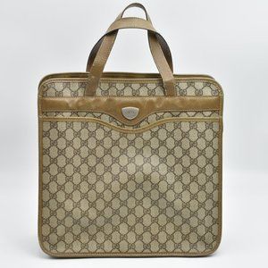 Gucci GG Monogram 1980s Large Canvas Top Handle Tote Bag